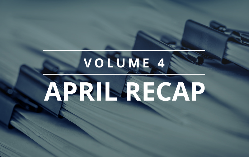 image for Volume 4 – April Recap