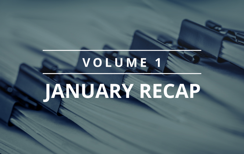 image for Volume 1 – January Recap