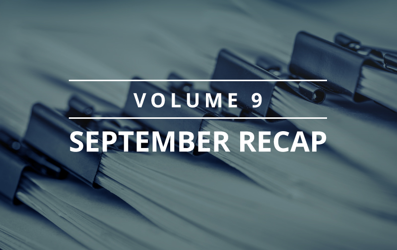 image for Volume 9 – September Recap