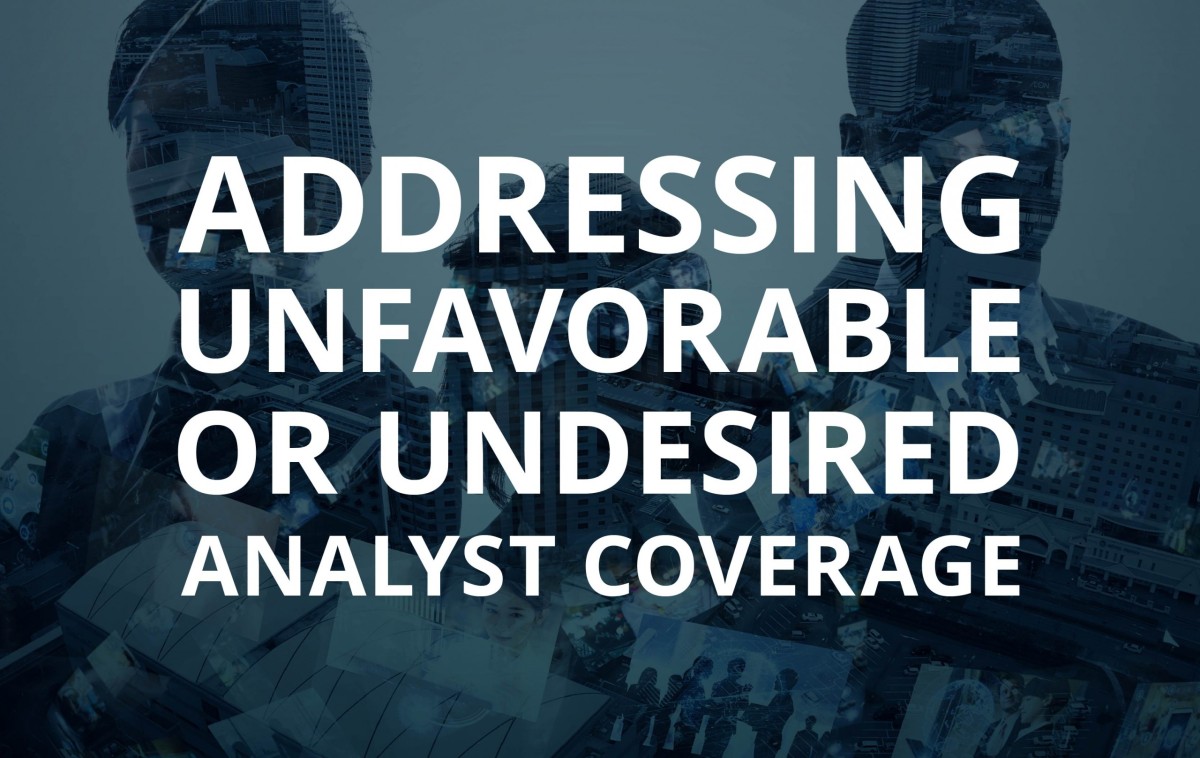 image for Addressing Unfavorable or Undesired Analyst Coverage